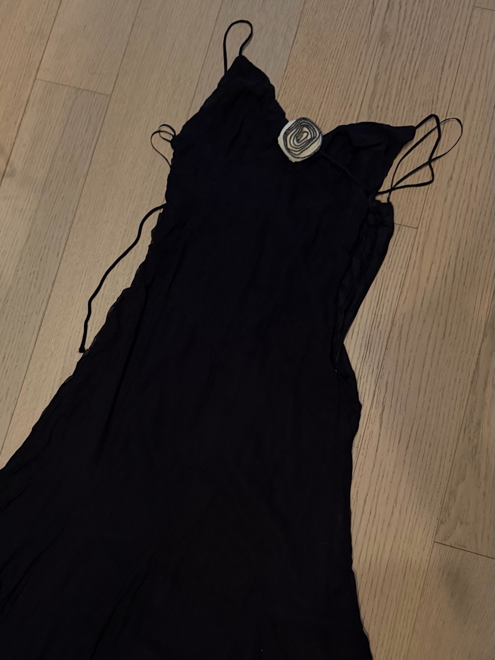 Black Spaghetti-Strap Women's Dress